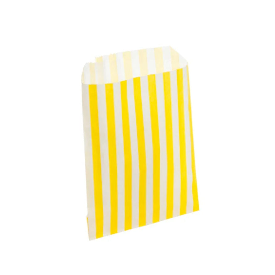 Yellow Candy Stripe Counter Bags 13x18cm (1000 per pack)