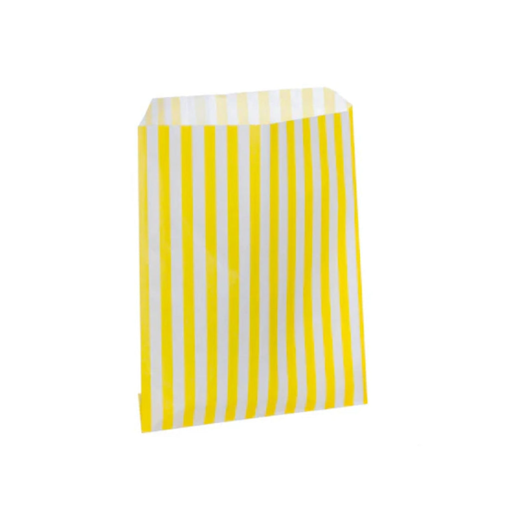 Yellow Candy Stripe Counter Bags 18x23cm (1000 per pack)