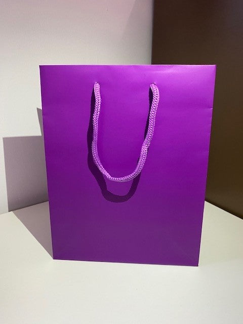 Medium Magenta Matt Laminated Carrier Bag 18x10x23cm Clearance Price - Whilst Stocks Last