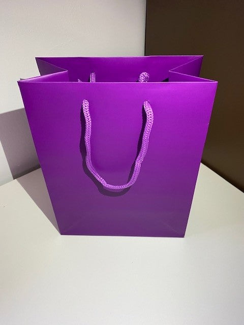 Medium Magenta Matt Laminated Carrier Bag 18x10x23cm Clearance Price - Whilst Stocks Last