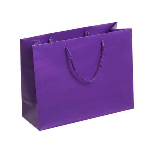 Purple Gloss Rope Handle Bag 32x12x25cm