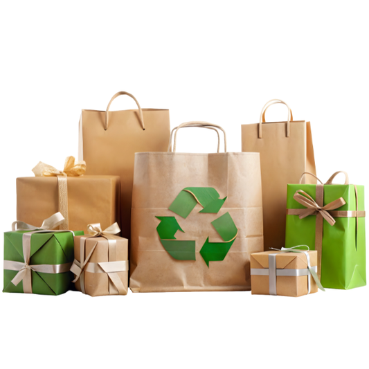 Recycled festive paper bags