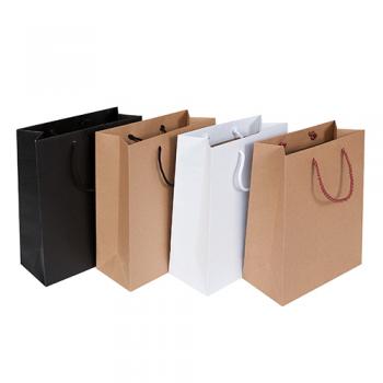 Photo of recycled paper bags of various colours