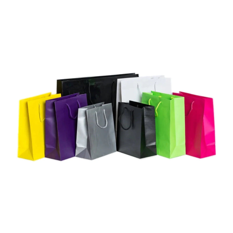 Photo of several coloured paper bags