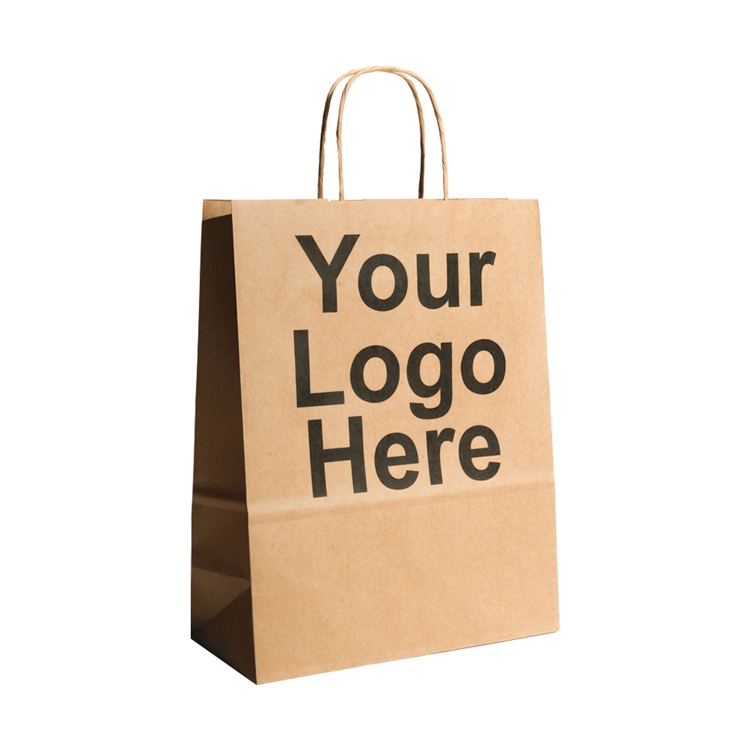 Printed Brown Kraft Twisted Handle Carrier Bags (3 SIZES)