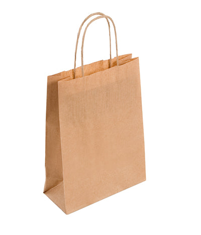 Pure Plain White Kraft Paper Bag Party Shopping Gift Bags With Handles  Quality | eBay