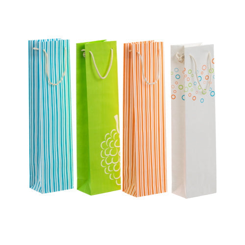 Vibrant Colour Rope Handle Wine Bottle Bags
