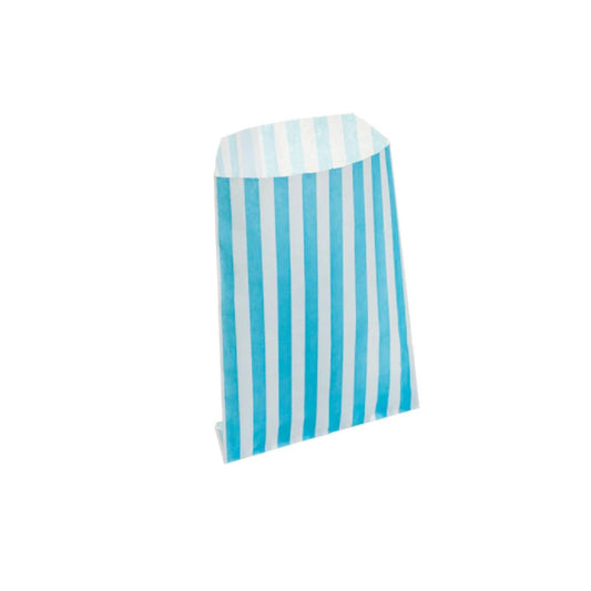 Aqua Candy Stripe Counter Bags 13x18cm (1000 per pack)