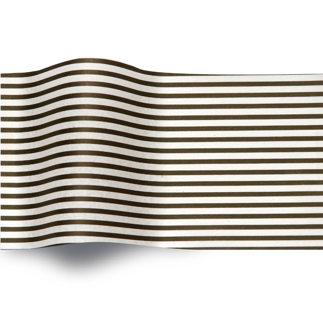 Black & White Pinstripe SatinWrap® Luxury Tissue Paper (240 sheets per ream)