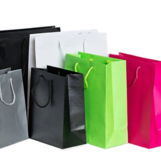 colourful boutique paper bags