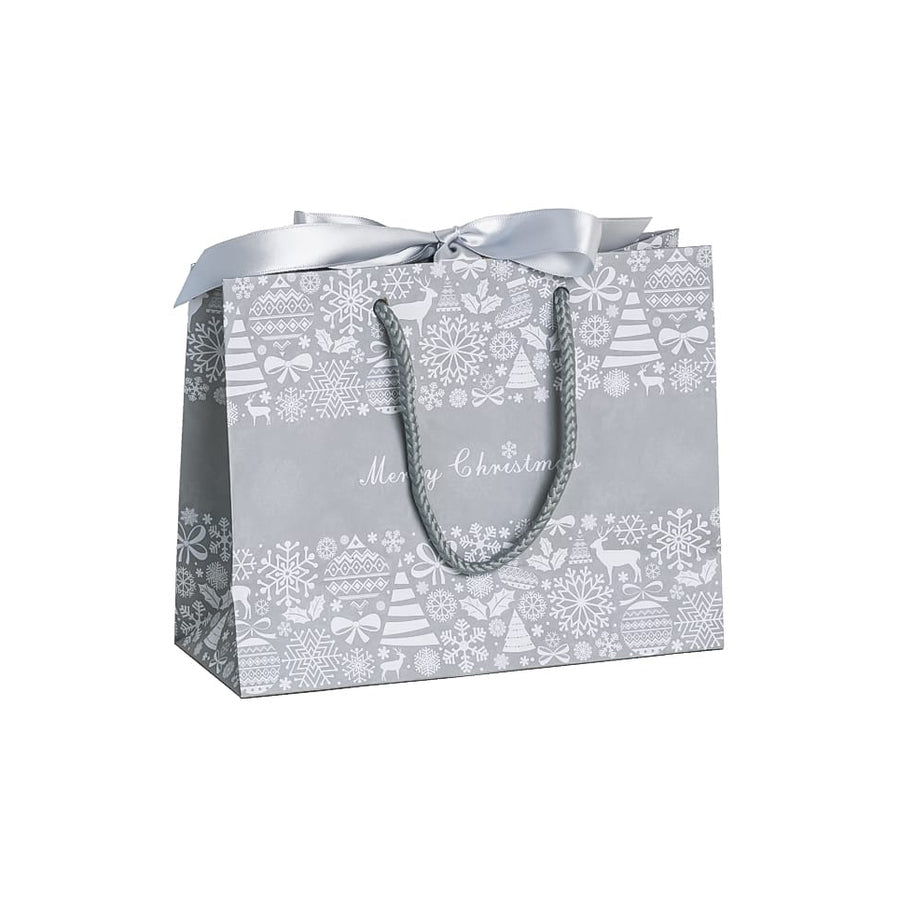 Christmas Frieze Landscape Recycled Carrier with Ribbon 200x80x160mm