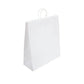 Extra Large White Twist Handle Bag (45x17x48cm)