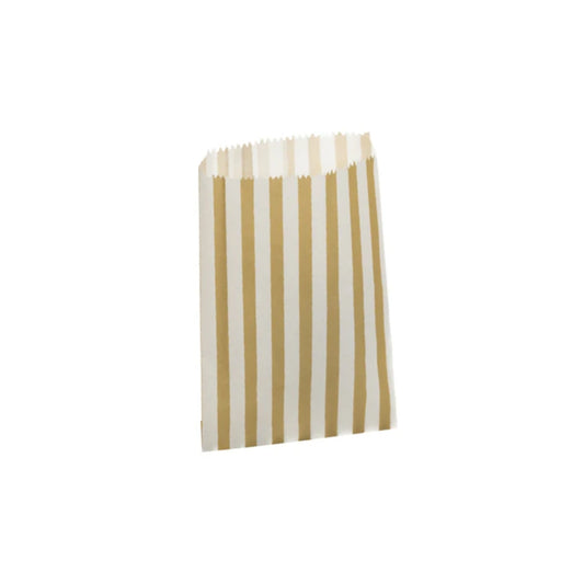 Gold Candy Stripe Counter Bags 13x18cm (1000 per pack)