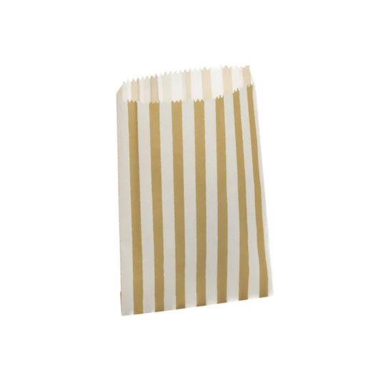 Gold Candy Stripe Counter Bags 18x23cm (1000 per pack)