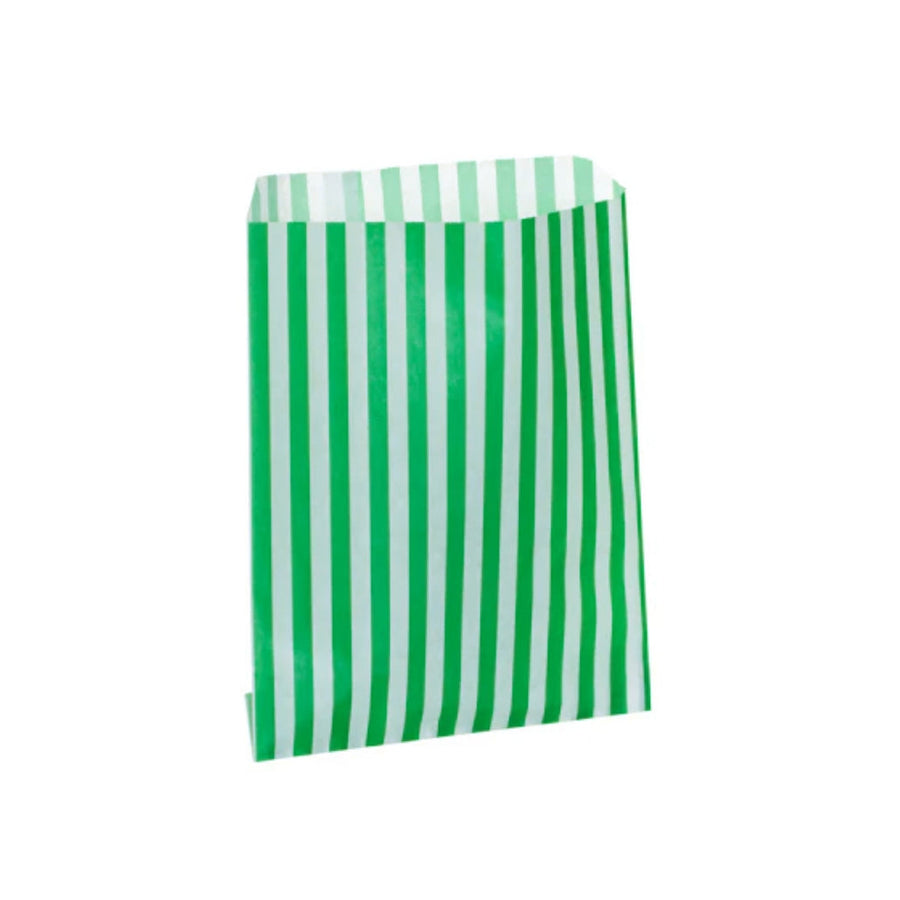 Green Candy Stripe Counter Bags 18x23cm (1000 per pack)