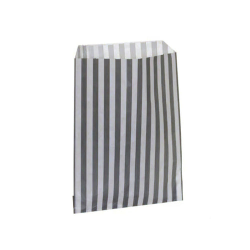Grey Candy Stripe Counter Bags 18x23cm (1000 per pack)