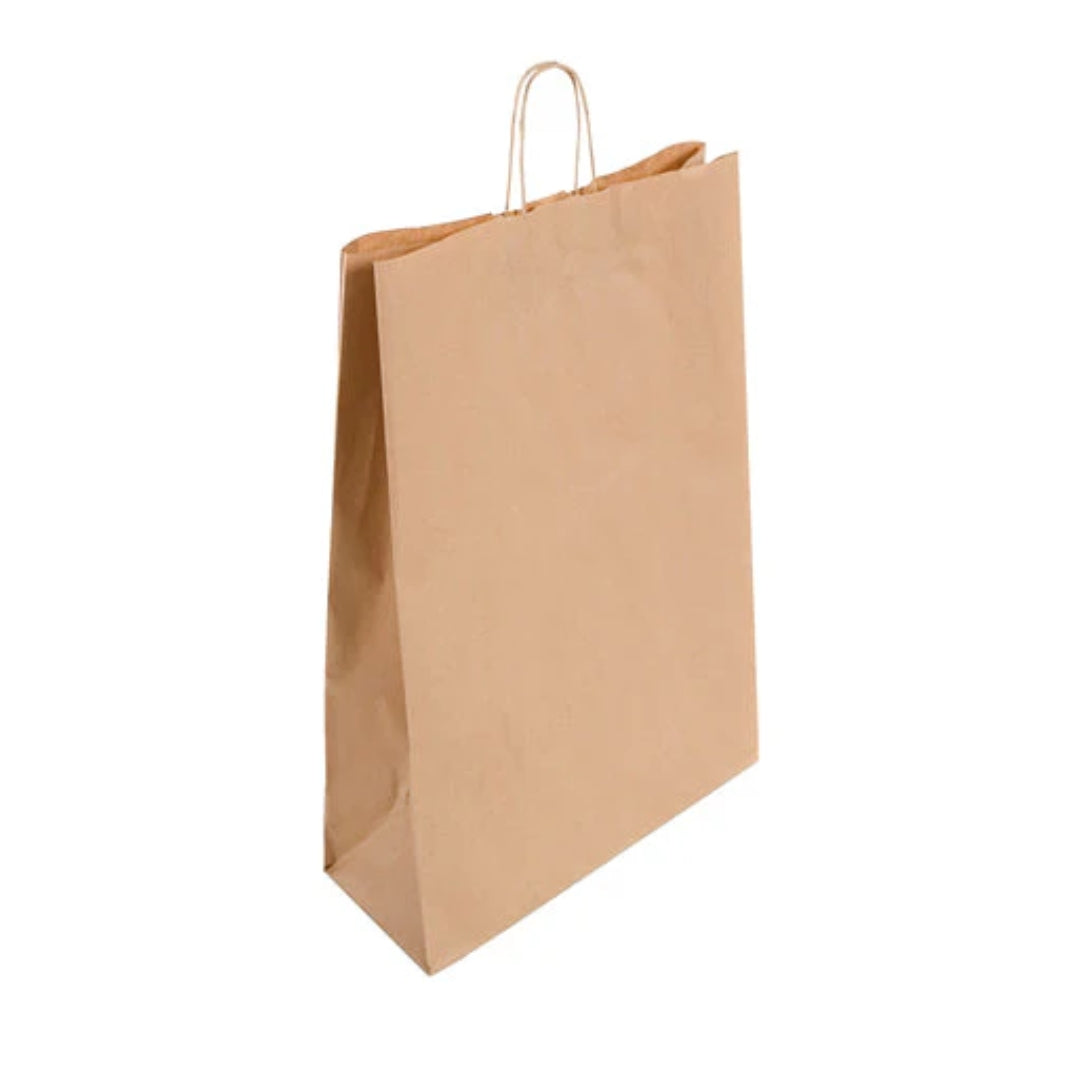 Kingsize Brown Kraft Twist Handle Bags (54x15x49cm)