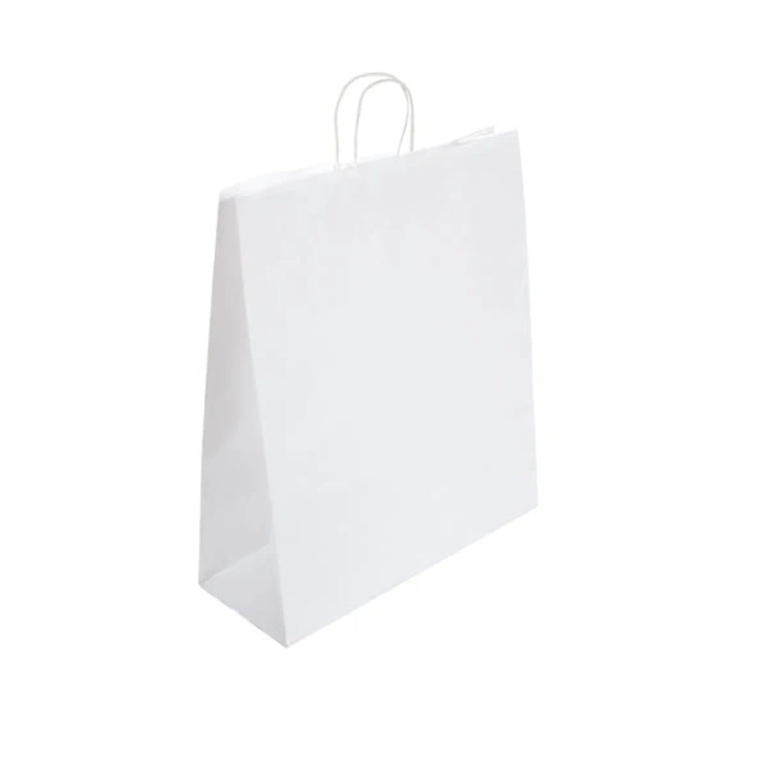 Kingsize White Twist Handle Bag (54x15x49cm)