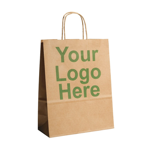 Large Brown Kraft Carriers 32x14x42cm Printed Full Colour