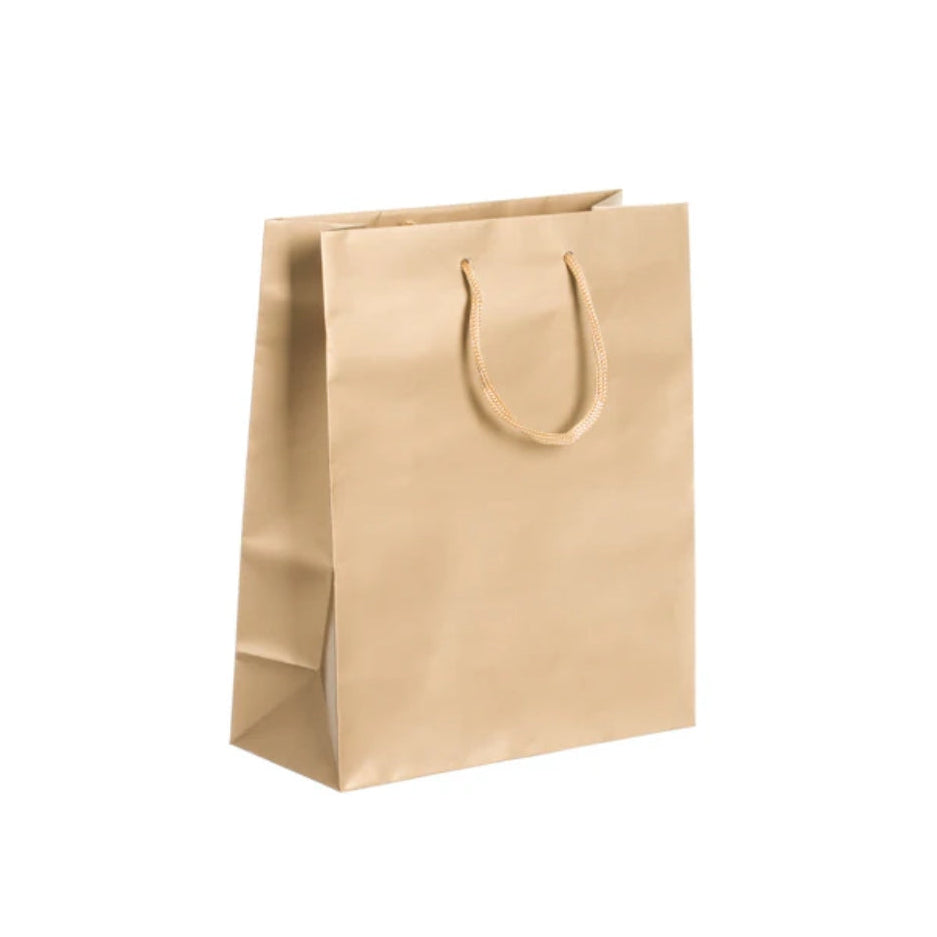 Large Gold Carrier Bags 22x10x27cm