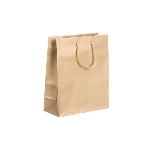 Large Gold Carrier Bags 22x10x27cm