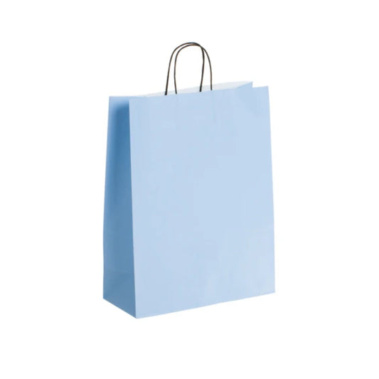 Large Light Blue Twist Handle Bag (32x14x42cm)