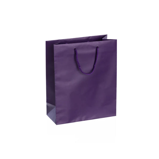 Large Purple Matt Laminated Carrier Bag 22x10x27cm