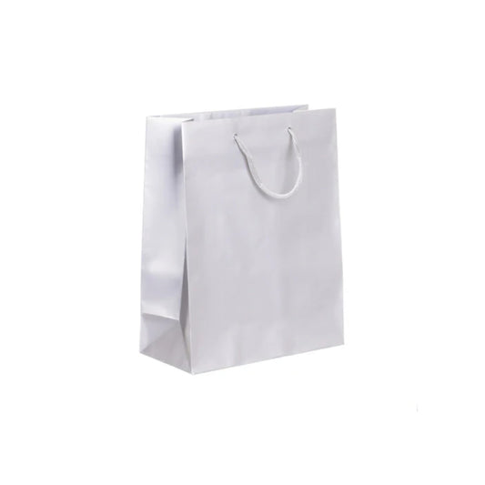Large Silver Carrier Bags 22x10x27cm