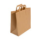 Large brown takeaway bag on a white background