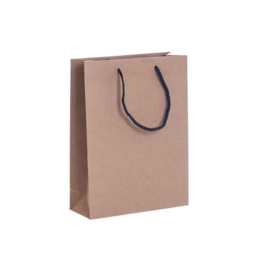 Luxury Recycled Bag with Charcoal Grey Rope Handles (260x100x350mm)