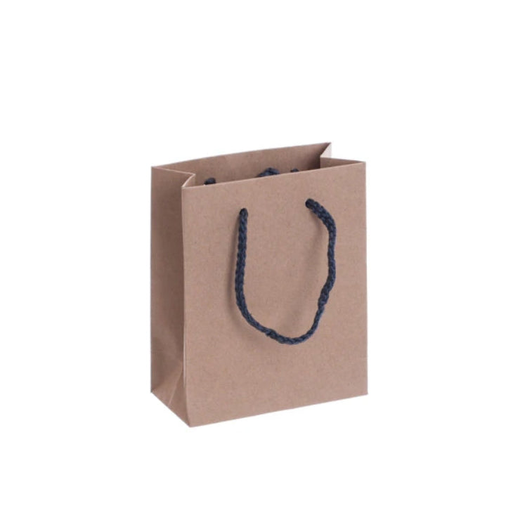 Luxury Recycled Carrier with Charcoal Grey Rope Handles 130x65x160mm