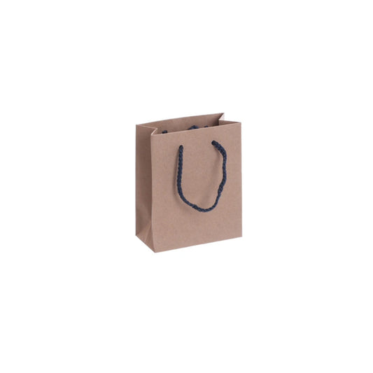 Luxury Recycled Carrier with Charcoal Grey Rope Handles 130x65x160mm