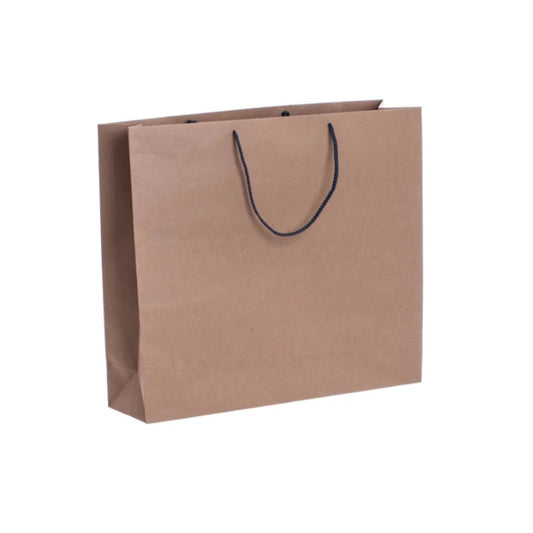 Luxury Recycled Carrier with Charcoal Grey Rope Handles 540x150x490mm