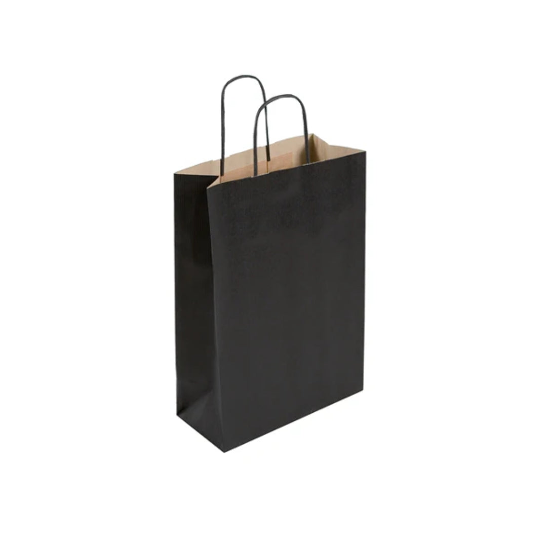 Medium Black Twist Handle Bag (24x11x31cm)