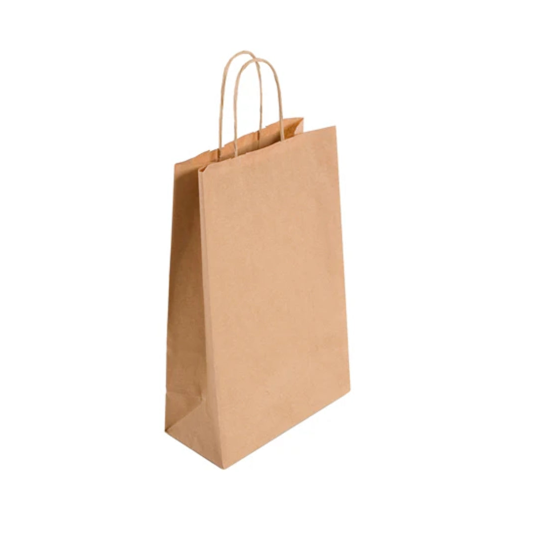Medium Brown Kraft Carrier Bag (24x11x31cm)