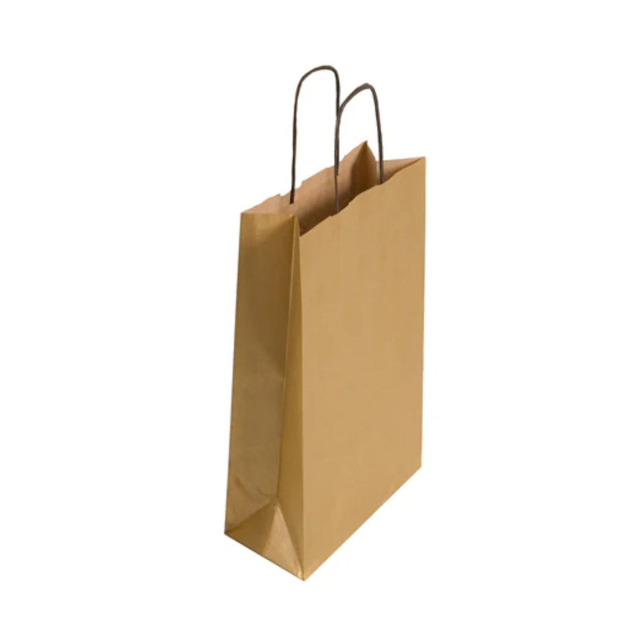 Medium Gold Twist Handle Bag (24x11x31cm)