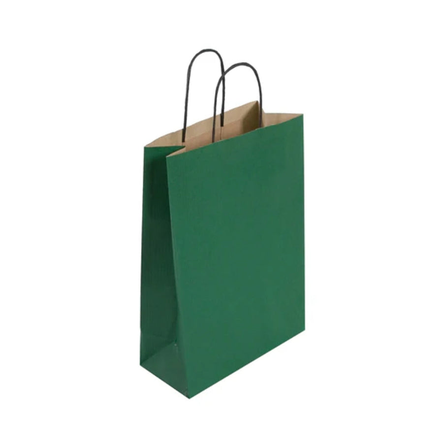 Medium Green Twist Handle Carrier (24x11x31cm)