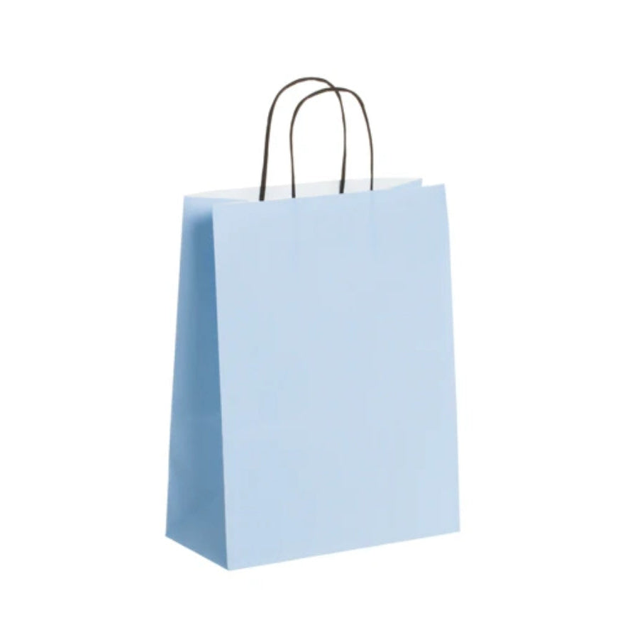 Medium Light Blue Twist Handle Bag (24x11x31cm)