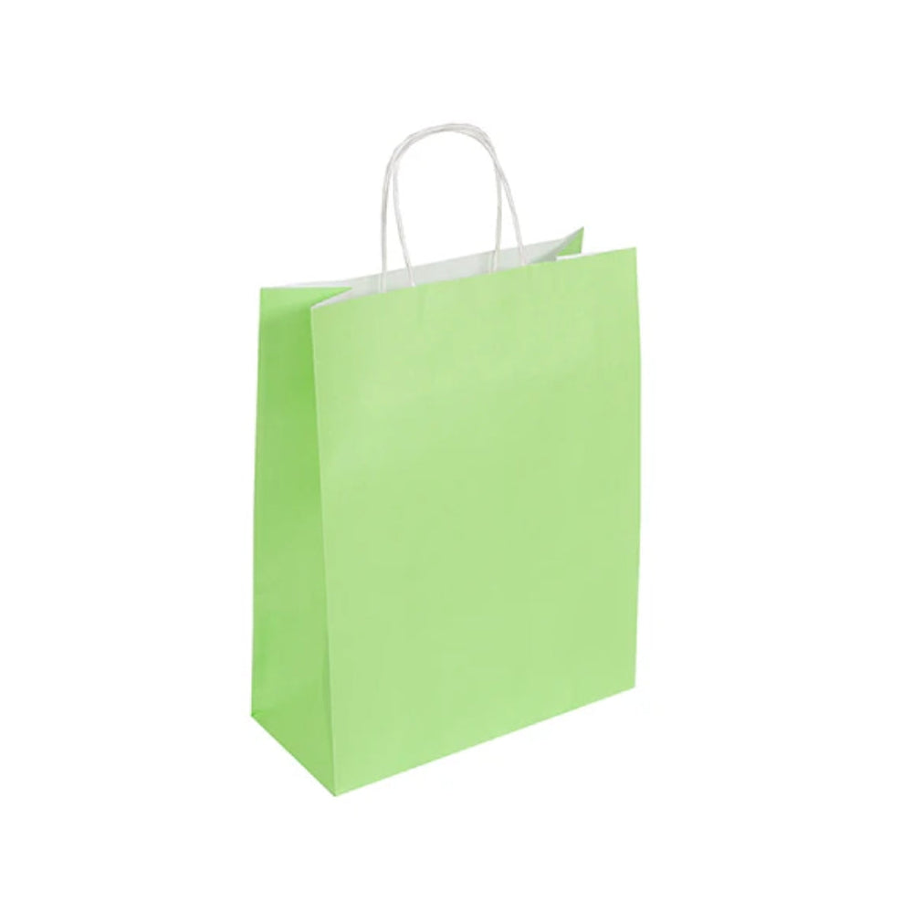 Medium Lime Green Twist Handle Bag (24x11x31cm)