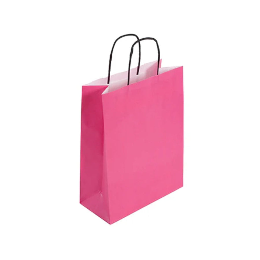 Medium Magenta Twist Handle Bag (24x11x31cm)