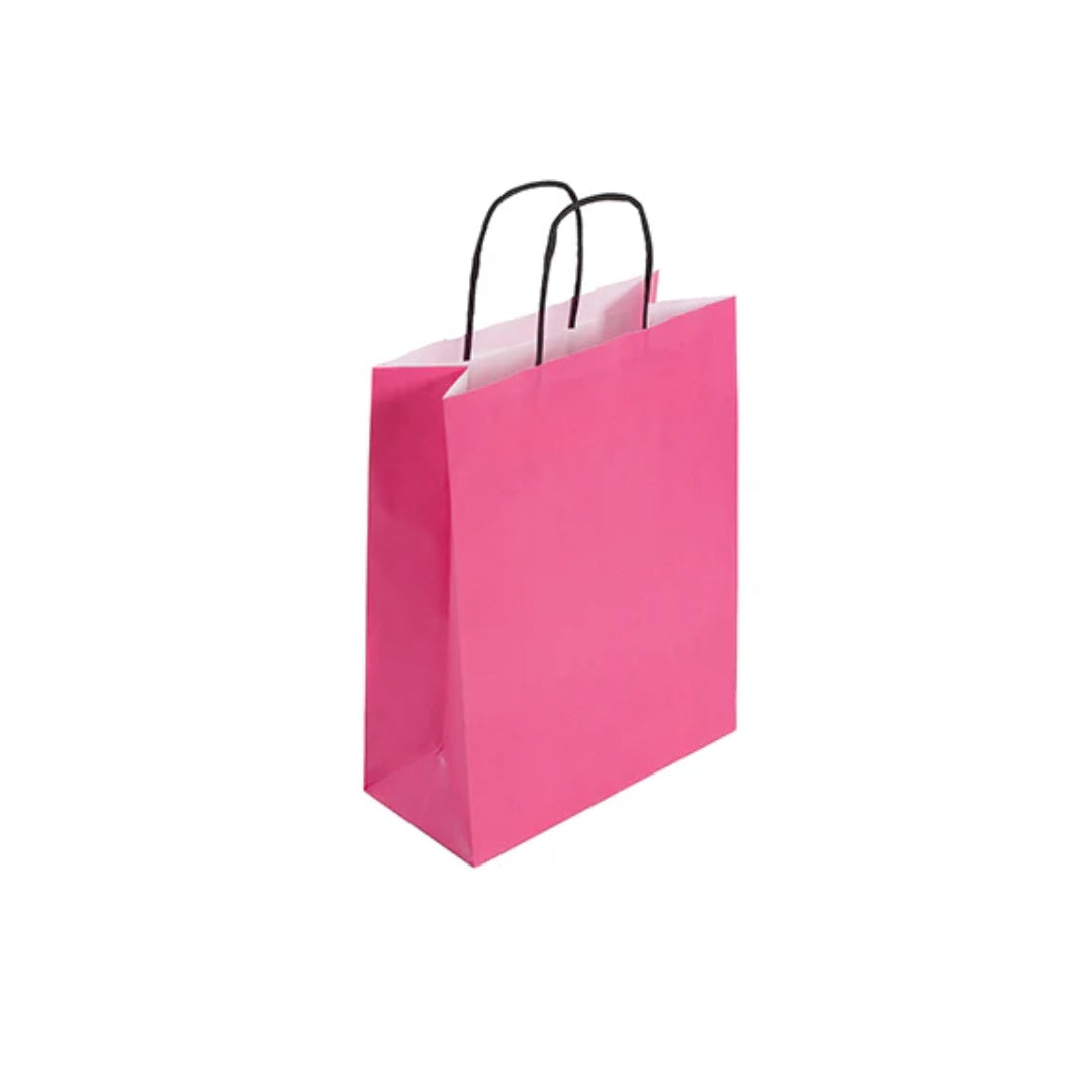 Medium Magenta Twist Handle Bag (24x11x31cm)