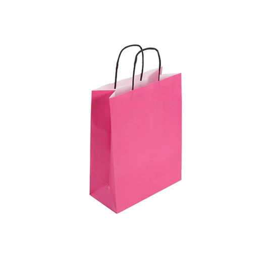 Medium Magenta Twist Handle Bag (24x11x31cm)