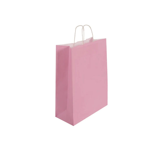 Medium Pink Twist Handle Bag (24x11x31cm)