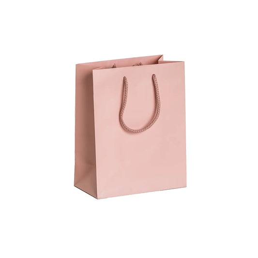 Medium Rose Blush Rope Handle Bag (18x10x23cm)
