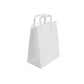 Medium White Takeaway Bags External Paper Tape Handles (22x11x26cm)