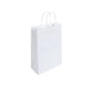 Medium White Twist Handle Bag (24x11x31cm)