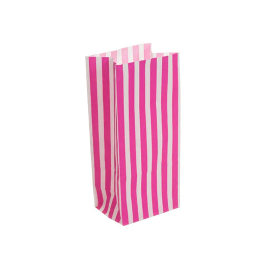 Pink Stripe Pick 'n' Mix Bag 10x7x24cm (1000 per pack)