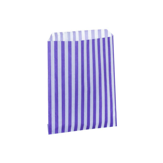 Purple Candy Stripe Counter Bags 18x23cm (1000 per pack)