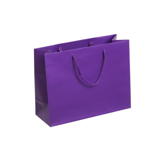 Purple Gloss Rope Handle Bag 32x12x25cm