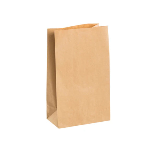 Recycled Brown Kraft Block Bottom Bags 250x138x413mm